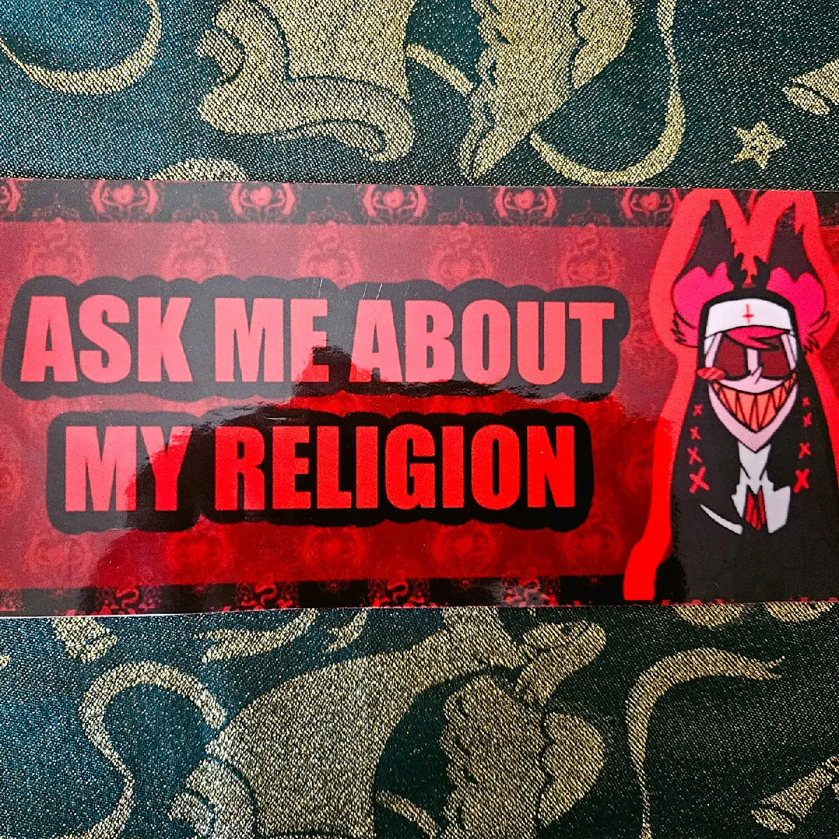 Hazbin Hotel Unhinged Bumper Stickers  - Nun Alastor