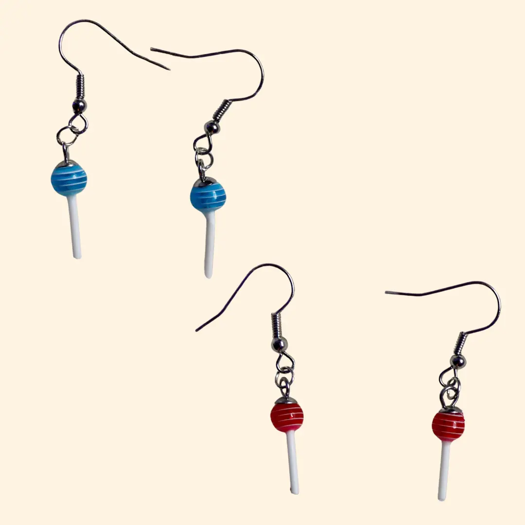 Cute Charm Earrings Lollipops, Butterflies, Dice, Minecraft Perler Bead Earrings | Moss And Moths