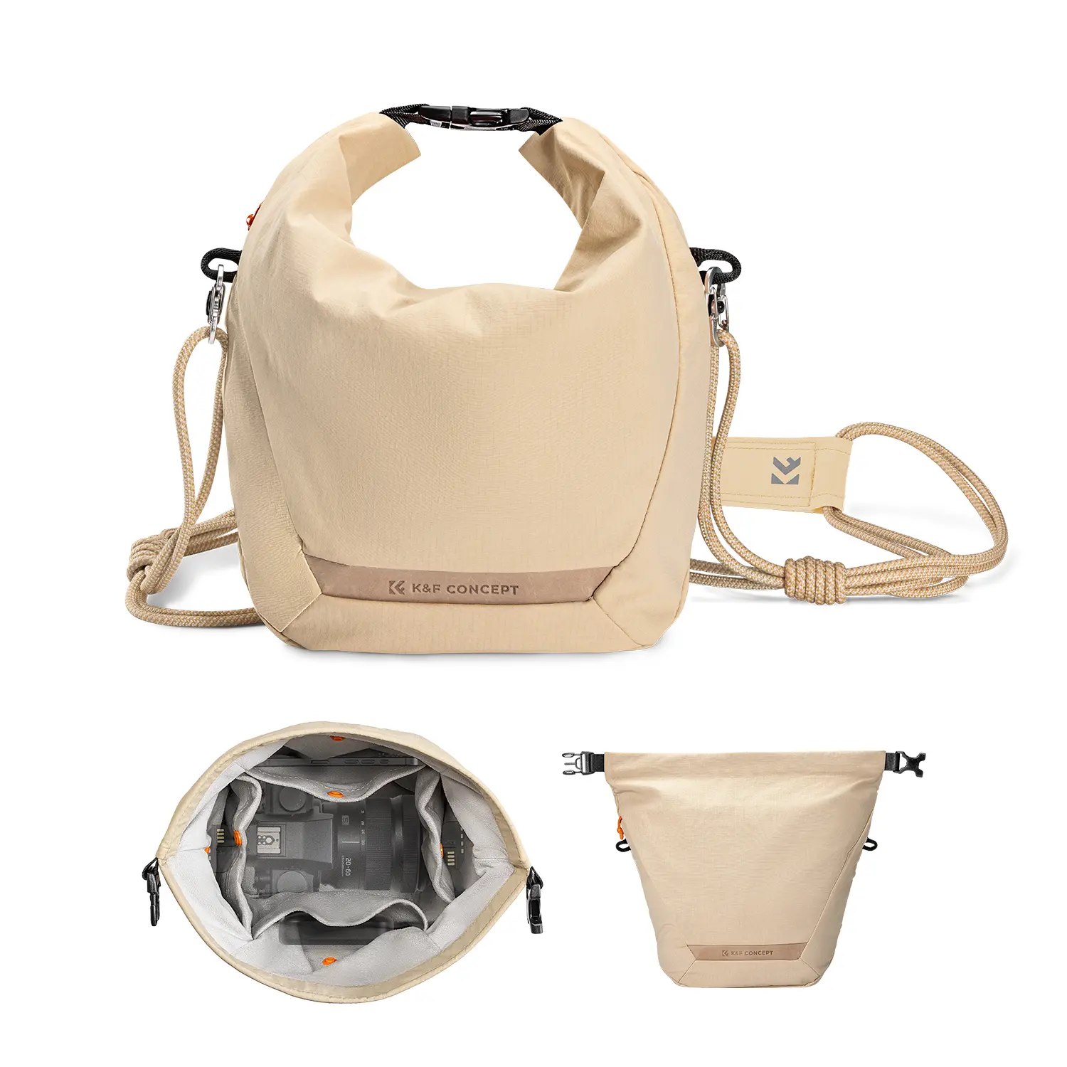 【DealsForYouDays】K&F Concept Small Compact Camera Sling Bag - Adjustable Strap Satchel, Lightweight Shoulder Bag with Release Buckle, Soft Pouch Handbag for Urban Street Photography,father'sdaygifts