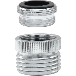 Faucet Adapter with Aerator, Brass Faucet to 3/4 Inch Garden Hose Adapter, Chrome Finish Sink Hose Attachment for Kitchen, Bathroom, Garden