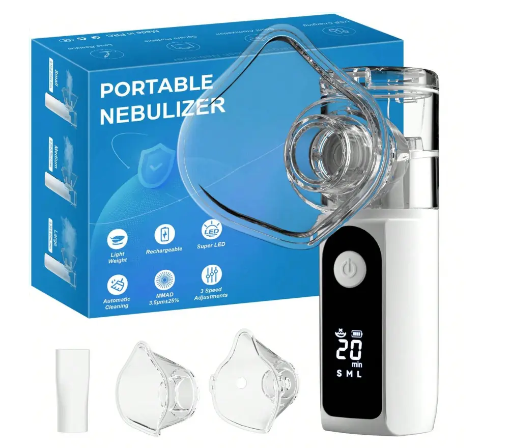 Portable & Rechargeable Nebulize Machine for Adults and Kids, Portable Nebulizer with Two Modes & Self-Cleaning Ultrasonic，summerwins