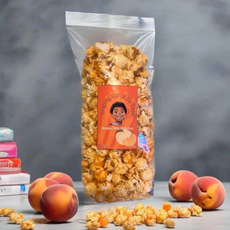 Gregory Kettle Be Popn Peach Kettle Corn snack Popcorn Movie Nights Sweet