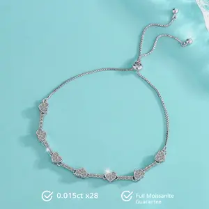 Xienna Heart Moissanite Bracelet S925 0.6 CT - Round Cut - Lore Jewelry