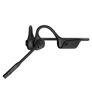 LK02 Bluetooth Air Conduction Headset with Mic, For Trucker Drivers, Open Ear Wireless Headphones with Bluetooth 5.1/Mute Function/aptX-HD/LL, for Online Meeting/Online Teaching/Office Home Business/Driving Audio Earbud Electronic