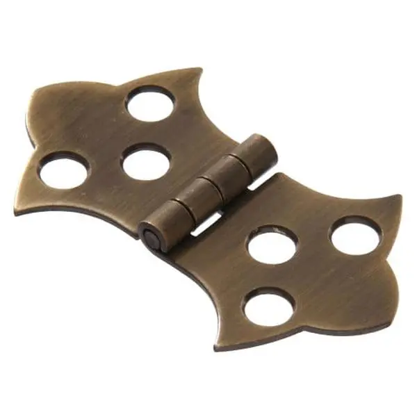 Hillman Group 851590 Decorative Hardware Hinges - Antique Brass, 1.312 in. & 2.25 in. Inches, 2 per Card Pack, for Garden Doors