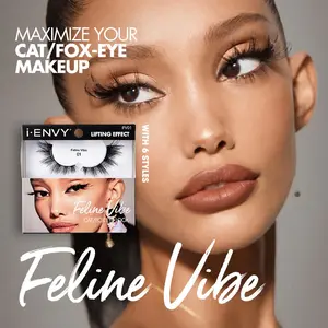 IVY BEAUTY Feline Vibe Strip Lashes, Cat & Fox Eye Lifting False Eyelashes for Makeup Enhancement