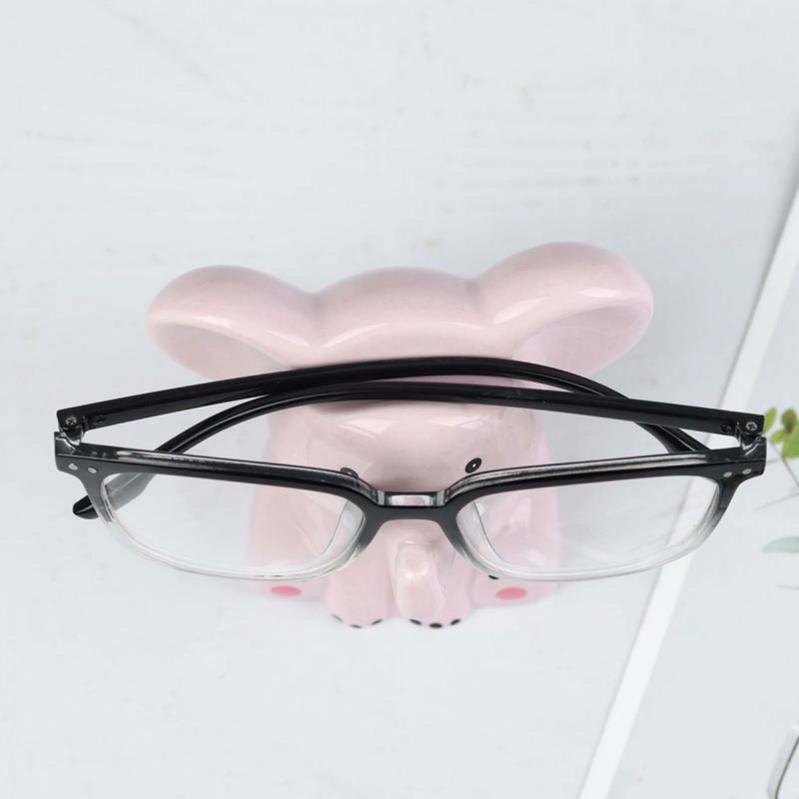 Cute Elephant Animal Shape Glasses Holder Eyeglass Display Stand Decorative Storage Rack for Office Desk Nightstand