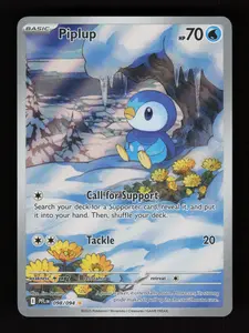 POKEMON TCG AUTHENTIC RAW SINGLES: PIPLUP - 098/094 (HOLOFOIL, ILLUSTRATION RARE) [ME02: PHANTASMAL FLAMES 098/094]