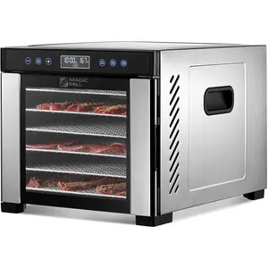 Pro Food Dehydrator Machine | 7 XL Stainless Steel Trays | Dryer for Jerky, Dog Treats, Herb, Meat, Beef, Fruit | Keep Warm Function, Digital Timer and Temperature Control, ETL Approved