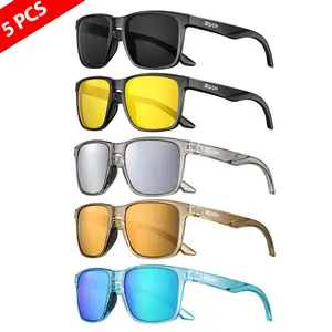 SCVCN 5PCS Polarized Cycling Glasses Men Women UV400 Sports Sunglasses Mountain Bike Baseball MTB Running Fishing Golf Driving
