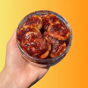 CUCUMBER LIME GUMMIES Chamoy Candy - Chilitos Sweet, Sour & Spicy Chili Snack - Mexican Fruit Flavored Pepino Limon Gomitas Candy for All Ages, Authentic Dulces Mexicanos Enchilados, available in Jars in Tamarindo Pulp Chamoy