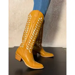 LUCIA Camel Cowboy Boots