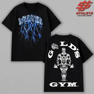 "LEO"Darc Sport x Gold’s Gym Collab T-Shirt – Vintage Washed Oversized Pump Cover for Hardcore Lifters, Wolves Forever Brotherhood Graphic Tee, Gym Rat Aesthetic Streetwear, No Days Off Savage Mode Iron Addict Look back. Gift For Him & Her.