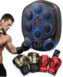 Smart Music Boxing Machine with Bluetooth Integration LED Sensors & High-Rebound Padding for HIIT Training