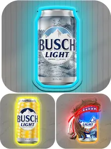 Busch Beer Led Neon Sign  for Wall Decor, Neon Lights for Bedroom Led Signs Suitable for Man Cave Bar Pub Restaurant Christmas Birthday Party Gift Led Art Wall