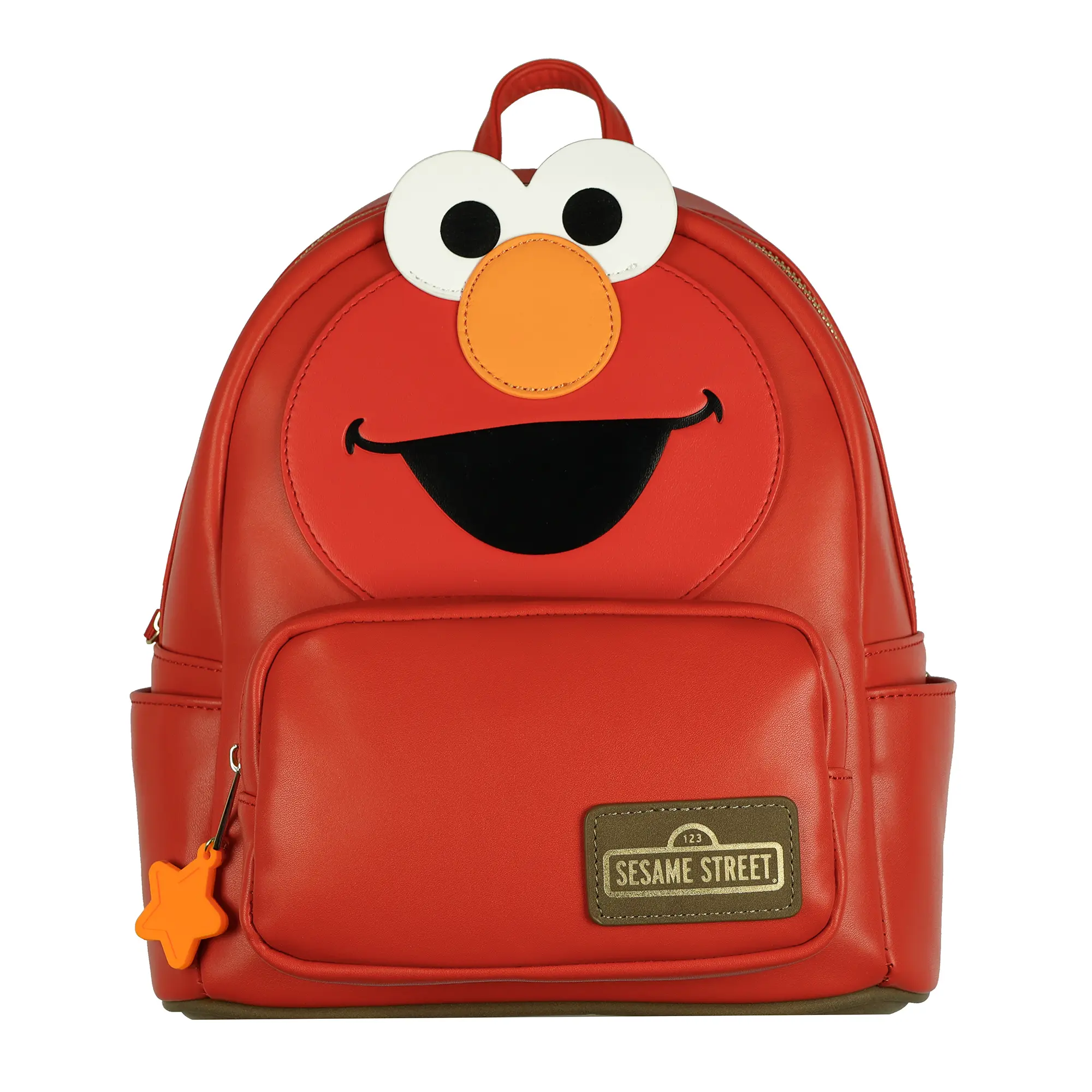 Sesame Street Elmo 11" Mini Backpack Character Faux-Leather Small Bag Purse with Adjustable Shoulder Straps