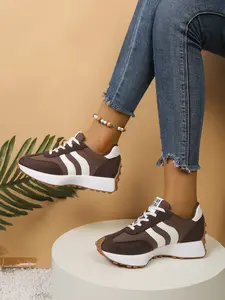 Women's Thick Sole Training Shoes, Sneaker, Patchwork Design, Anti-Slip Breathable, Casual Style, Suitable for Daily Travel and Outdoor Activities