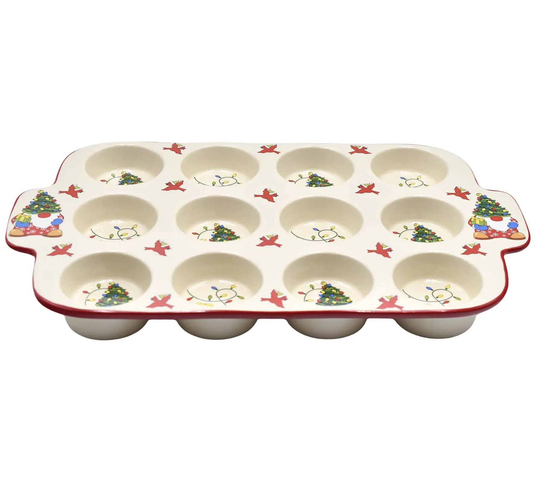 Temp-tations Seasonal 12-Cup Muffin Pan with Figural Handles Temp-tations Seasonal 12-Cup Muffin Pan with Figural Handles