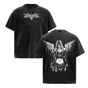 Sad Angel T-Shirt – Dark Aesthetic Streetwear, Y2K Clothing, Men's Oversized Tops, Fitness, Apparel, Gothic Y2K Fashion, Vintage Men's Clothing