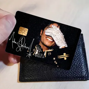 Michael Jackson Rhinestone Glove Card Skin, King Of Pop Retro Music Vinyl Sticker, Credit Card Cover, Aesthetic Wallet Accessory, MJ Fan Gift