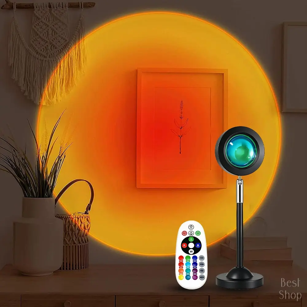 Remote Control LED Ambient Light Projector - 16 Color Changing, Dimmable RGB Lights for Indoor Recreation, Home Decor, Bedroom, Led Rgb Lights