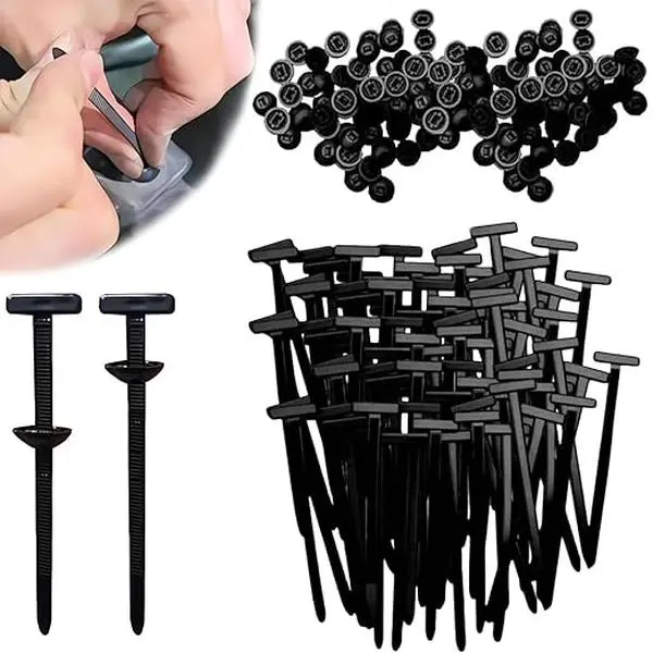 100Pcs Nylon Universal Cable Tie Buckle, Heavy Duty Self-Locking Nylon Zip Ties Holder, Multipurpose Plastic Cable Ties Tool for Car Daily Repair
