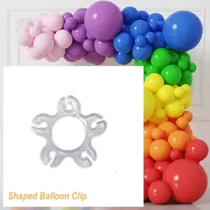 100 Balloon Clips, Balloon Bow Holder Buckle, Decorative Balloon Connectors, Perfect for Birthdays and Weddings, Durable Design, Balloon Party Supplies