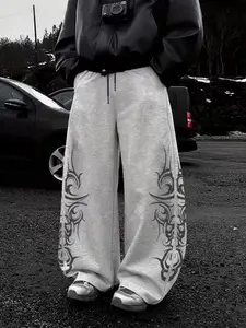 Gothic Pattern Print Sports Pants, Street Style with Soft and Ultra-Comfortable Fabric, Stylish Design for Casual Wear, Suitable for Leisure and Outdoor Activities, Sports Bottoms