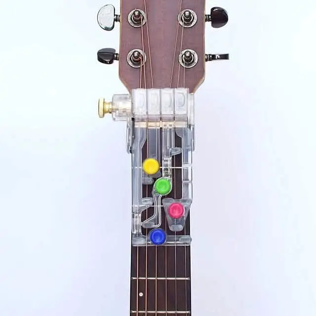 Acoustic Guitar Chord Buddy Teaching Aid - Easy-to-Use Learning System for Beginners, Enhances Finger Positioning, Builds Confidence, Suitable for Office Practice