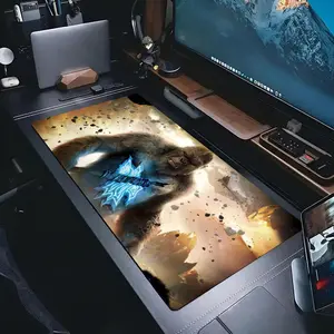 Godzilla vs. Kong Mouse Pad -Ultra-Smooth Desk Mat with Stitched Edges, Non-Slip Waterproof Rubber Base, Retro Gaming Design, Gaming Desk Accessory for Office & Home Computer Setup