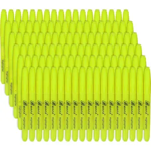 Highlighters Bulk Pack, 108 Count, Chisel Tip,Fluorescent Yellow, suitable for Adults Highlighting Planner Notes, Office School Supplies