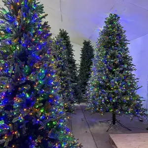 Christmas Trees in Various Sizes 4-12 Feet with Multicolor Lights Durable Construction for Festive Decor Ideal for Grand Settings Spacious Areas