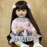 22 in Lifelike Full Body Silicone Reborn Baby Doll, Soft Material, Complete Set with Clothes & Magnetic Pacifier, Real Photos, Life Size Toy Gift for 4-6 Years Old Anime and Manga Enthusiasts, Soft Dolls