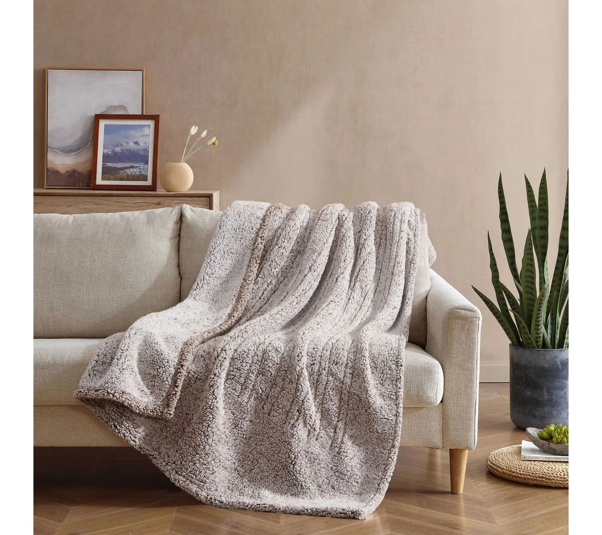 Eddie Bauer Lookout Mountain Brown Twin Heated Blanket