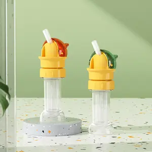 1 Pack Kids Water Bottle Spout Conversion Cap with Straw |     Universal Fit for Juice & Water Bottles |     Spill-Pro |   Spill-Proof Flip Top Cover for Toddlers & Children