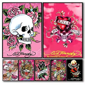 Fashion H-Hardy E-EdS LOGO Poster Effortless Style Upgrade HD Wall Art | Waterproof Peel & Stick Trendy Decor | Fade-Resistant Durable Style | Chic Home Gift for Any Space