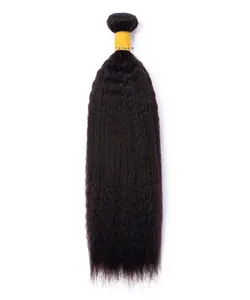 TATIHAIR Premium 12A Grade Virgin Human Hair Kinky Straight Bundles for Natural Look Yaky- Soft & Long-Lasting