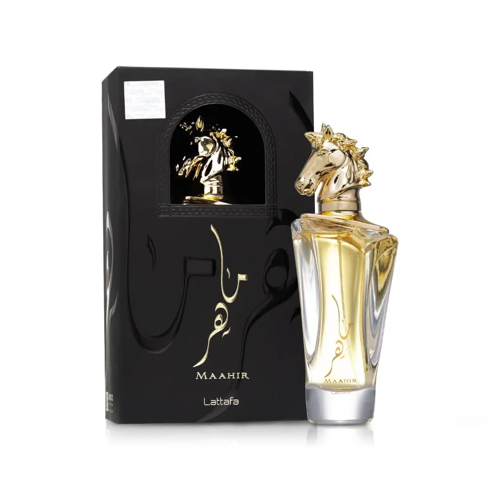 Lattafa Maahir for Unisex Eau de Parfum Spray, 3.4 Ounce