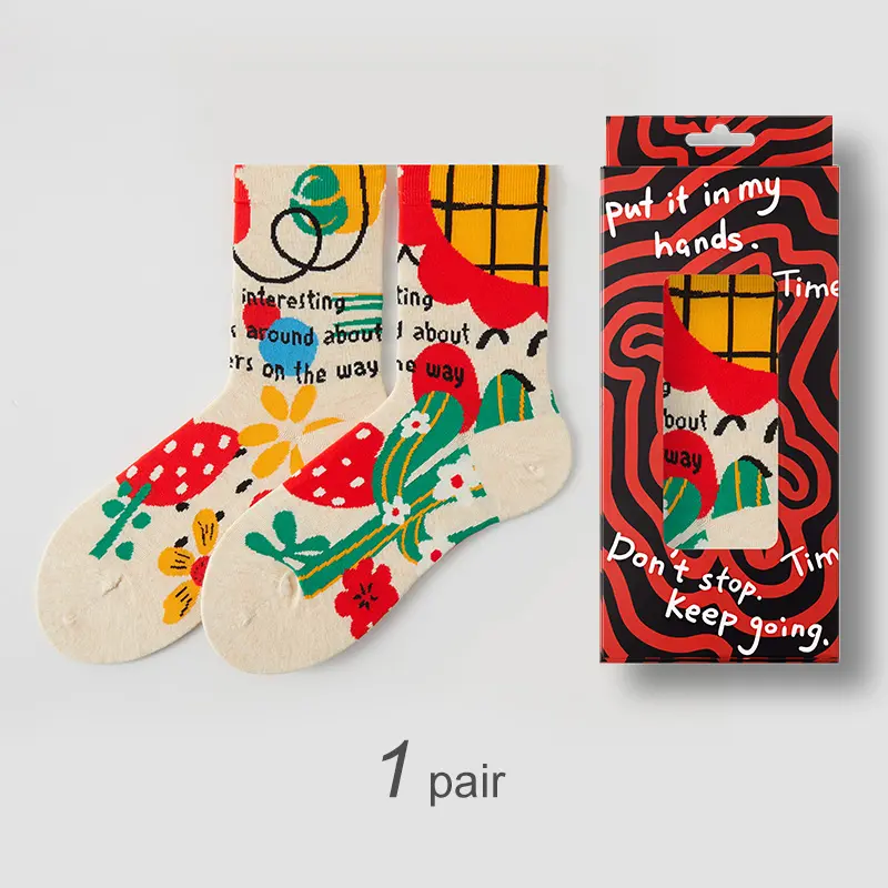 Banb Unisex Mid - Calf Socks: 62% Combed Cotton, 35% Nylon, 3% Spandex Blend. High - Elastic with One Size Fits 36 - 46. Perfect for Spring & Summer, Rock Your Sporty or Street - Casual Look! Womenswear   Comfort Bridal