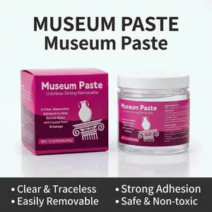 12 oz Exhibits Fixing Gel Adhesive for Museum, Removable Clear Museum Paste Putty Wax, Reusable & No Residue, Fixed Collection Artifacts and Decorations to Prevent Vibration, Falling