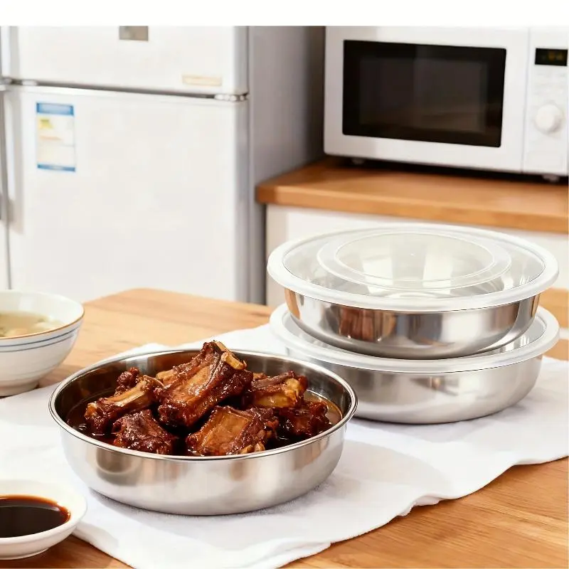 Stackable food storage bowls, odor-proof refrigerator containers, Kitchen Storage Set, suitable for mixing batter, marinating meat, storing leftovers, and easy to clean. They are essential kitchen items.