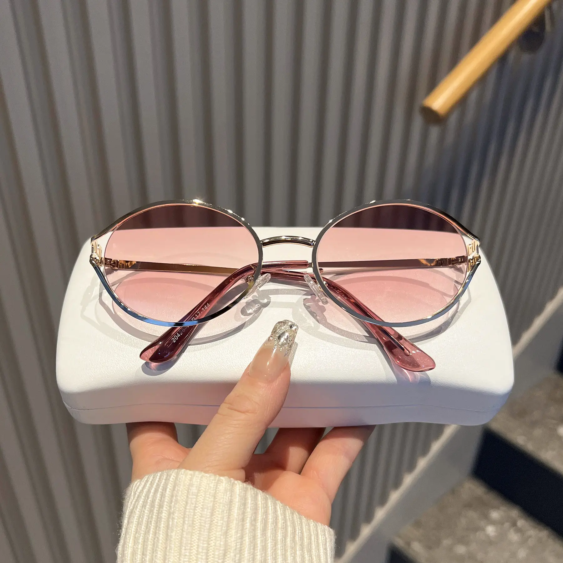 Polarized Oval Metal Sunglasses UV400 Protection TR90 Frame Classic Retro Classic Retro 90 main image 2