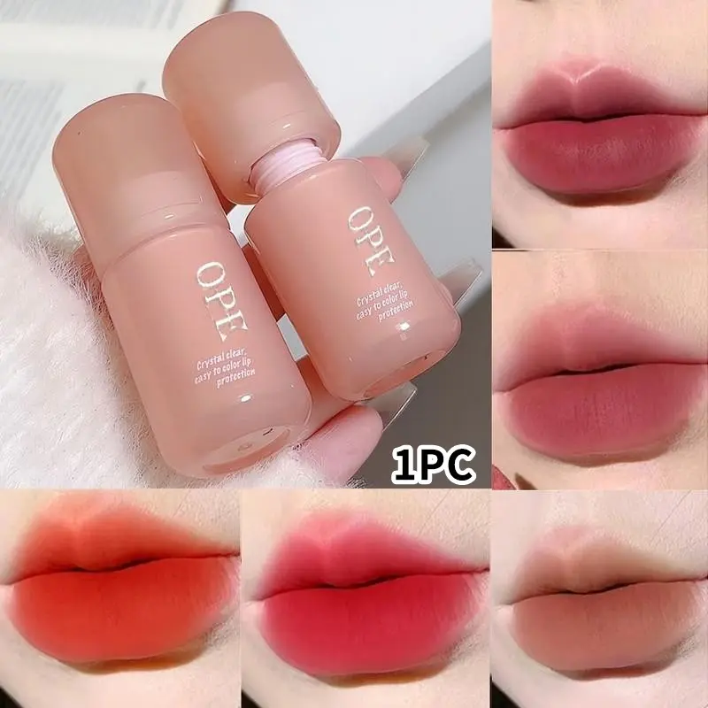 Matte Satin Cosmetic Lipstick High Saturation Long-Lasting Color Waterproof Sweatproof Smudge-Proof Velvet Texture Non-Drying Makeup Daily Use Lipgloss