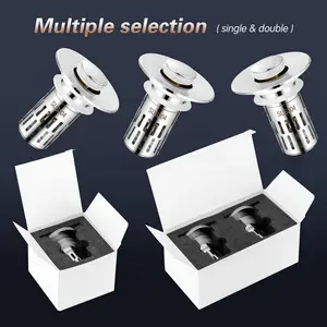 Upgraded 2 in 1 Bathroom Sink Drain Strainer, Universal Pop Up Stopper with Removable Stainless Steel Filter Basket Hair Catcher, Sink Plug for 1.1''~2.36'' Basin, Brass Bullet Core, Chrome