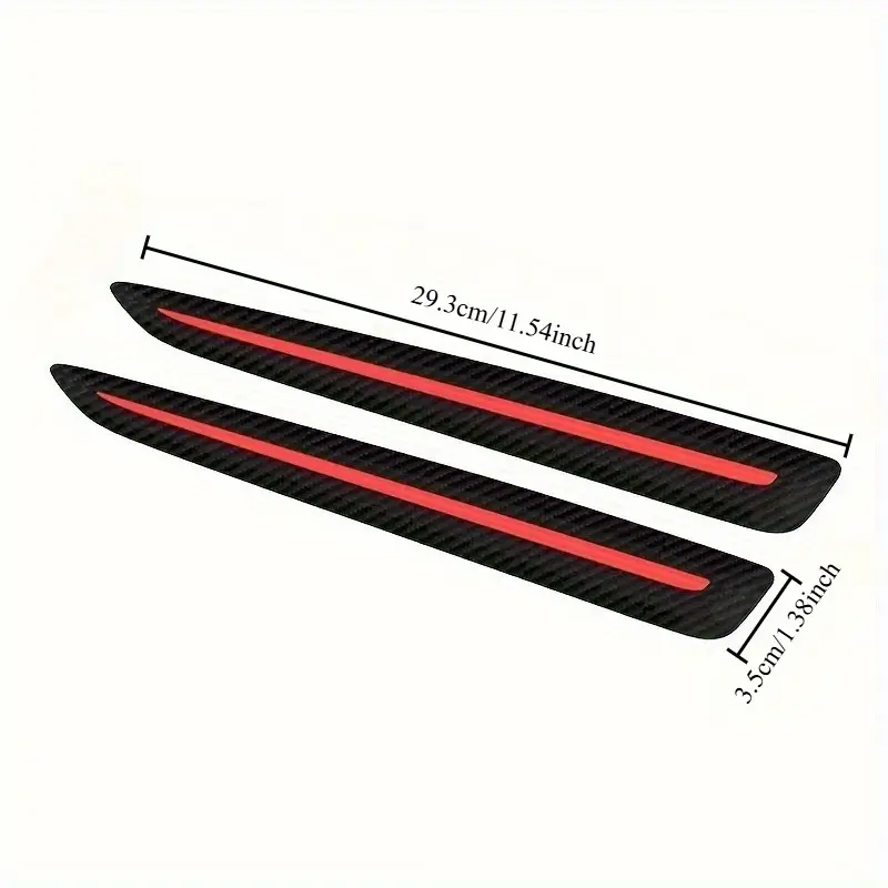 Car Bumper Protection Strip - Black with Red Trim, Durable PVC Material, Universal, Suitable for Front and Front Bumpers, Anti-scratch, Easy Installation, Car Bumper Protection, Stylish Bumper Protection, Easy Installation Protection