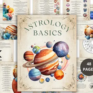Astrology Guide Learn About Natal Charts, Zodiac Signs, and Planets Astrology Basics: Beginner’s Guide to Planets, Zodiac Signs & Birth Charts | Illustrated Astrology for Learning Horoscope Fundamentals 48 Pages