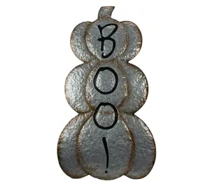 Northlight Boo! Metal Pumpkin Halloween Decoration 28"
