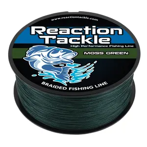 Reaction Tackle Moss Green X4 & X8 Strand Braided Fishing Line