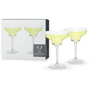 Viski Angled Crystal Margarita Glasses Viski Angled Crystal Margarita Glasses