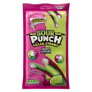 Sour Punch Filled Straws Cherry Limeade 5oz